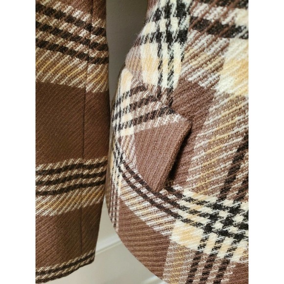 Pendleton Women's Multicolor Wool Three Buttons Single Breasted Fitted Blazer 10 - Picture 5 of 11